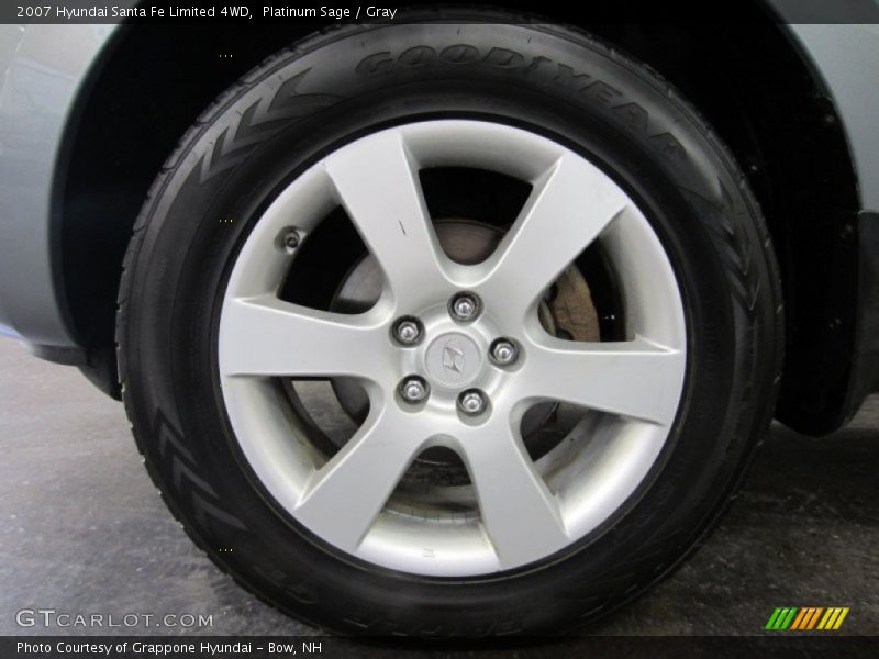 Platinum Sage / Gray 2007 Hyundai Santa Fe Limited 4WD