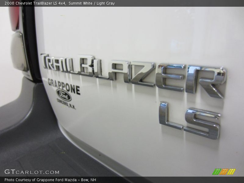 Summit White / Light Gray 2008 Chevrolet TrailBlazer LS 4x4