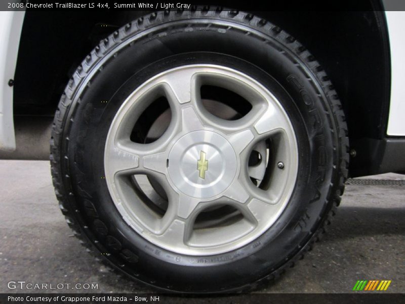 Summit White / Light Gray 2008 Chevrolet TrailBlazer LS 4x4