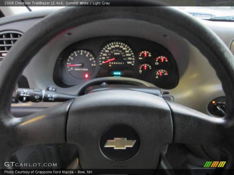 Summit White / Light Gray 2008 Chevrolet TrailBlazer LS 4x4