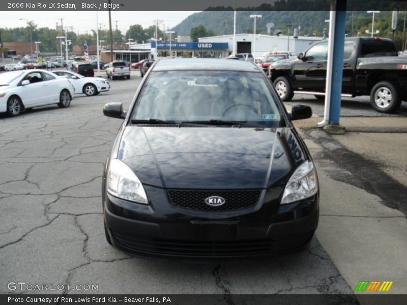 Black / Beige 2006 Kia Rio LX Sedan