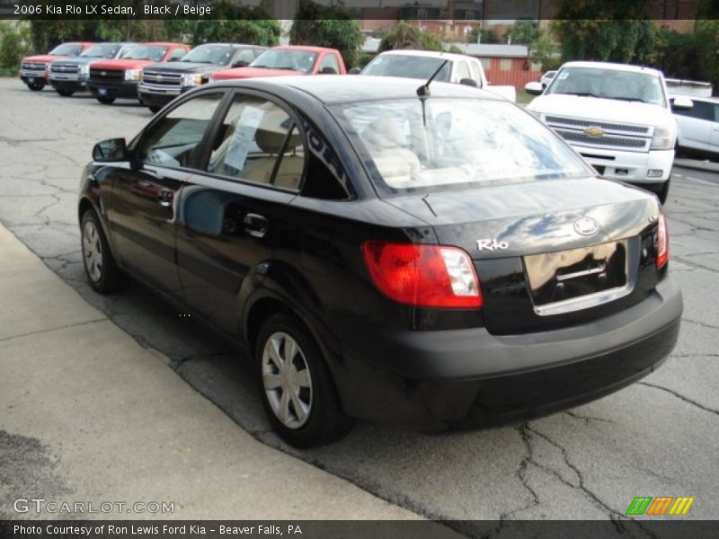 Black / Beige 2006 Kia Rio LX Sedan