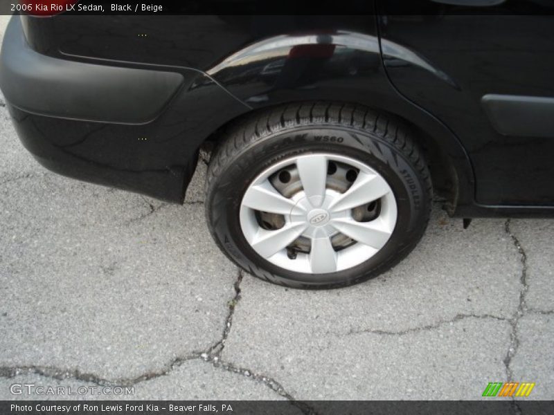 Black / Beige 2006 Kia Rio LX Sedan