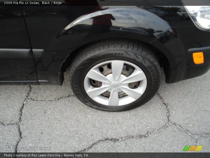 Black / Beige 2006 Kia Rio LX Sedan