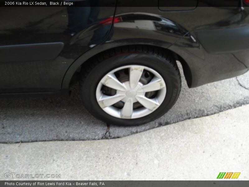 Black / Beige 2006 Kia Rio LX Sedan