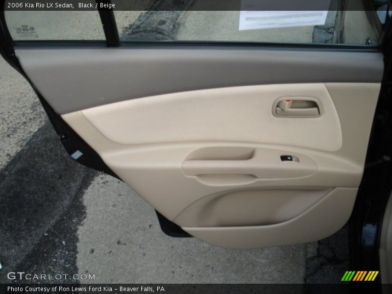 Black / Beige 2006 Kia Rio LX Sedan