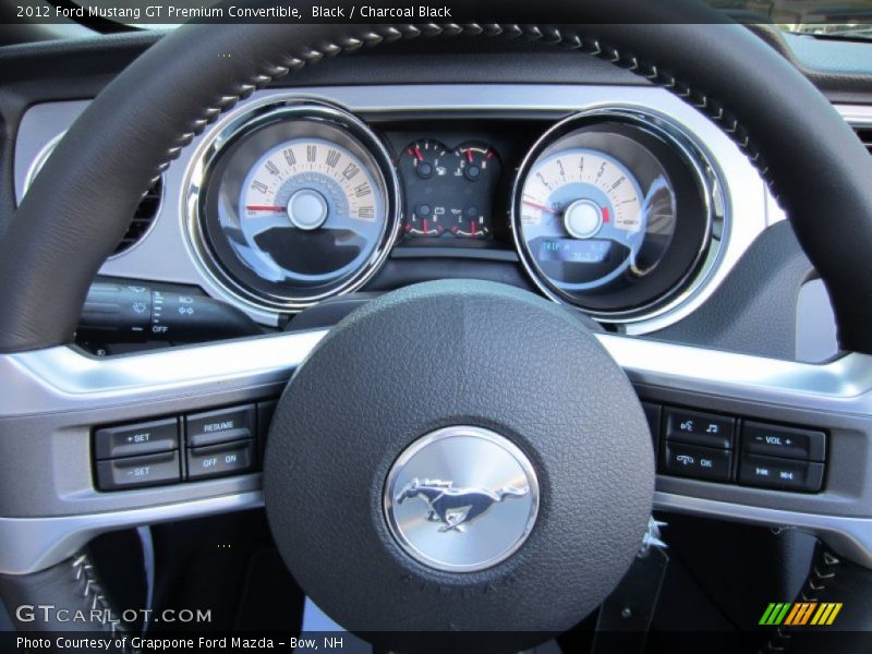 Controls of 2012 Mustang GT Premium Convertible