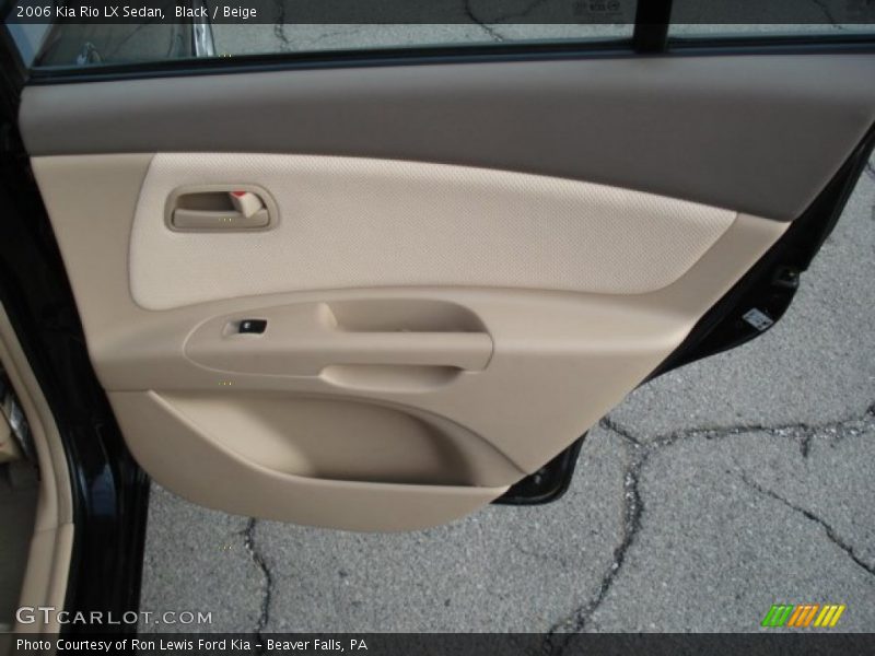 Black / Beige 2006 Kia Rio LX Sedan