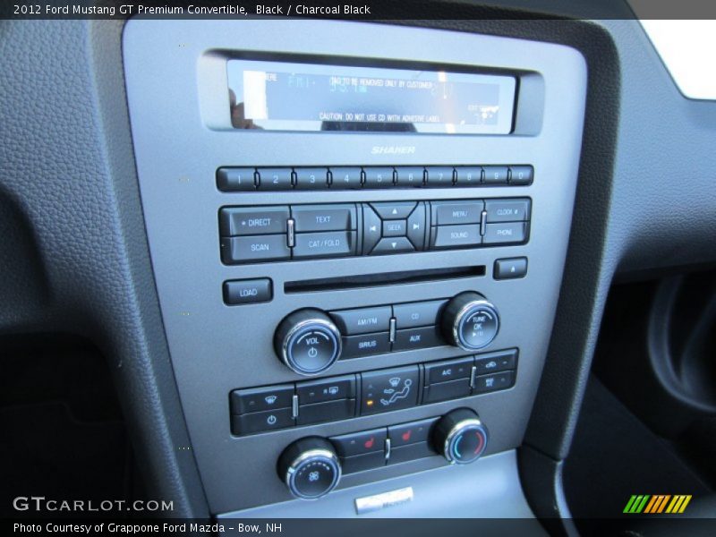 Controls of 2012 Mustang GT Premium Convertible