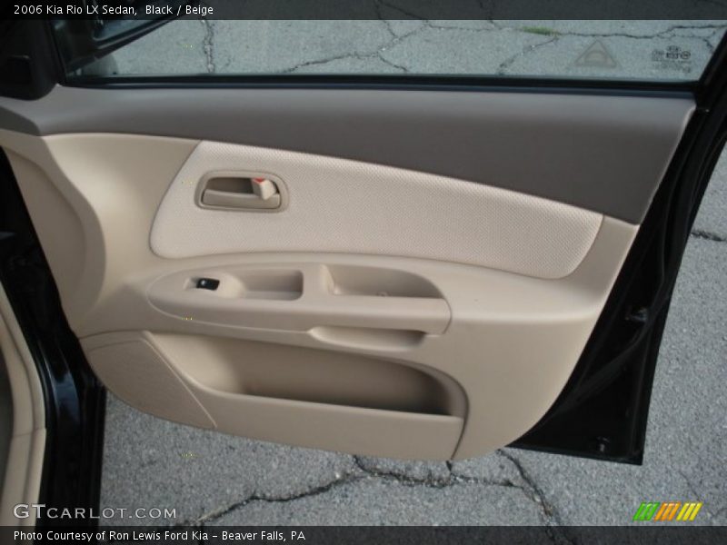 Black / Beige 2006 Kia Rio LX Sedan
