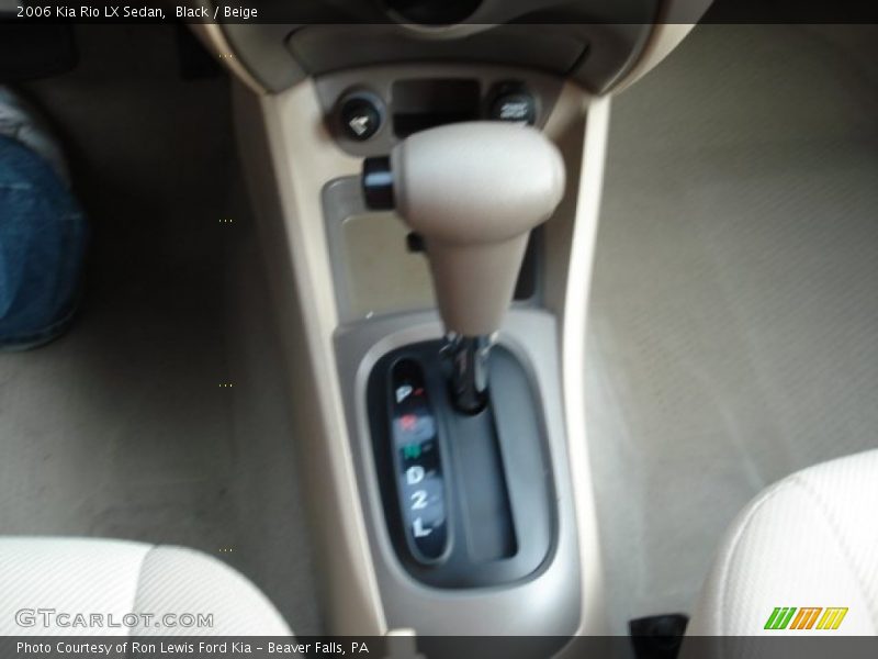 Black / Beige 2006 Kia Rio LX Sedan