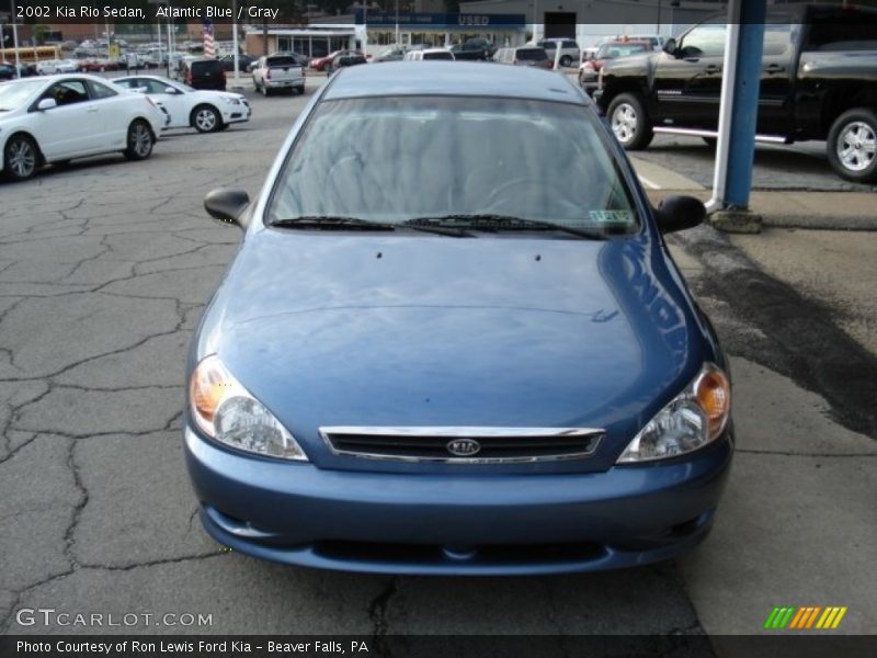 Atlantic Blue / Gray 2002 Kia Rio Sedan