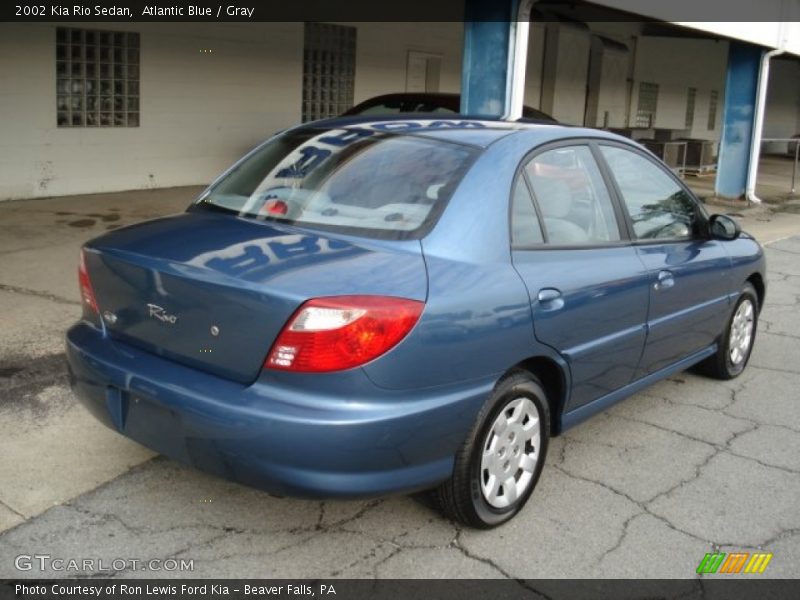 Atlantic Blue / Gray 2002 Kia Rio Sedan