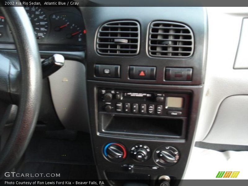 Atlantic Blue / Gray 2002 Kia Rio Sedan