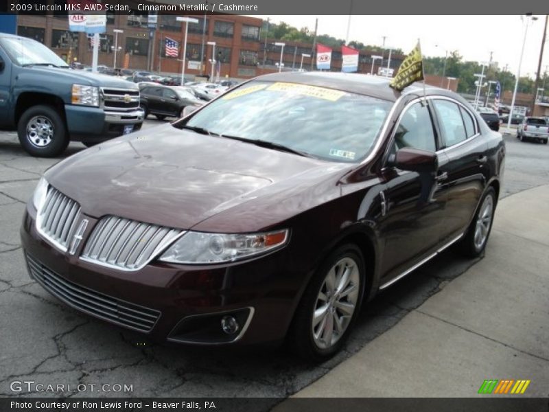 Cinnamon Metallic / Cashmere 2009 Lincoln MKS AWD Sedan