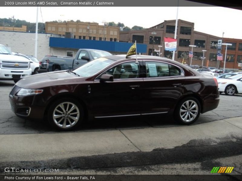 Cinnamon Metallic / Cashmere 2009 Lincoln MKS AWD Sedan