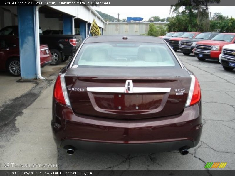 Cinnamon Metallic / Cashmere 2009 Lincoln MKS AWD Sedan