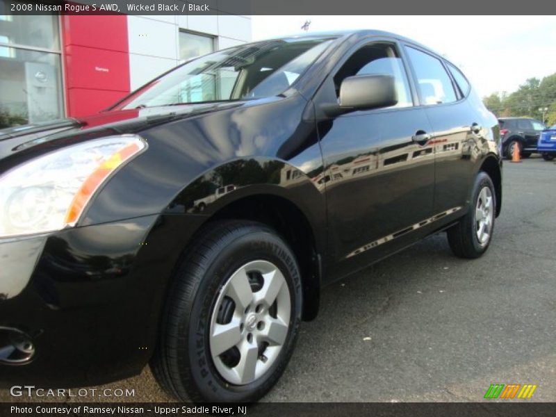 Wicked Black / Black 2008 Nissan Rogue S AWD
