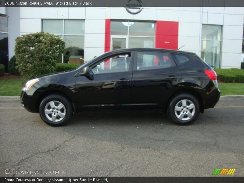 Wicked Black / Black 2008 Nissan Rogue S AWD