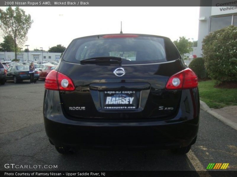 Wicked Black / Black 2008 Nissan Rogue S AWD