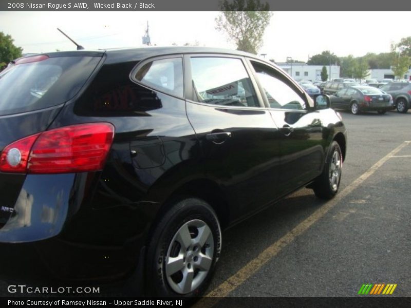 Wicked Black / Black 2008 Nissan Rogue S AWD