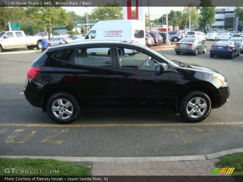 Wicked Black / Black 2008 Nissan Rogue S AWD