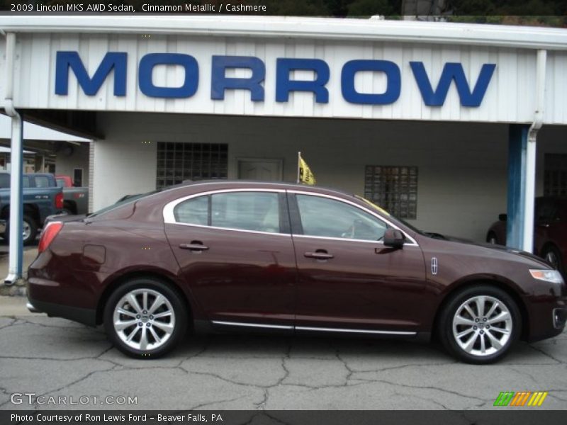 Cinnamon Metallic / Cashmere 2009 Lincoln MKS AWD Sedan