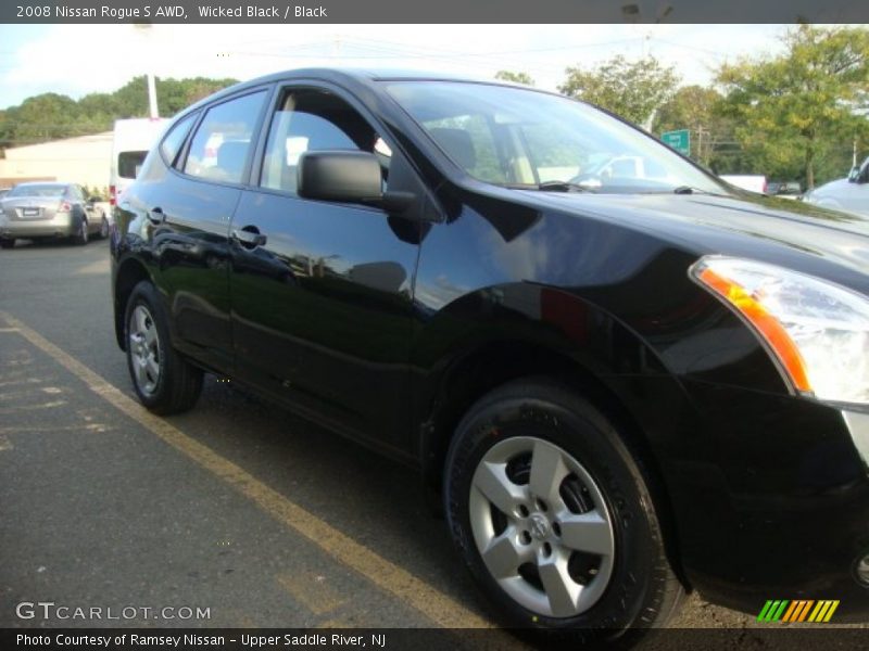 Wicked Black / Black 2008 Nissan Rogue S AWD