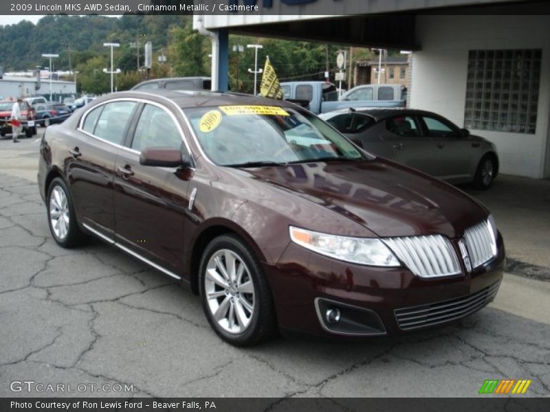 Cinnamon Metallic / Cashmere 2009 Lincoln MKS AWD Sedan