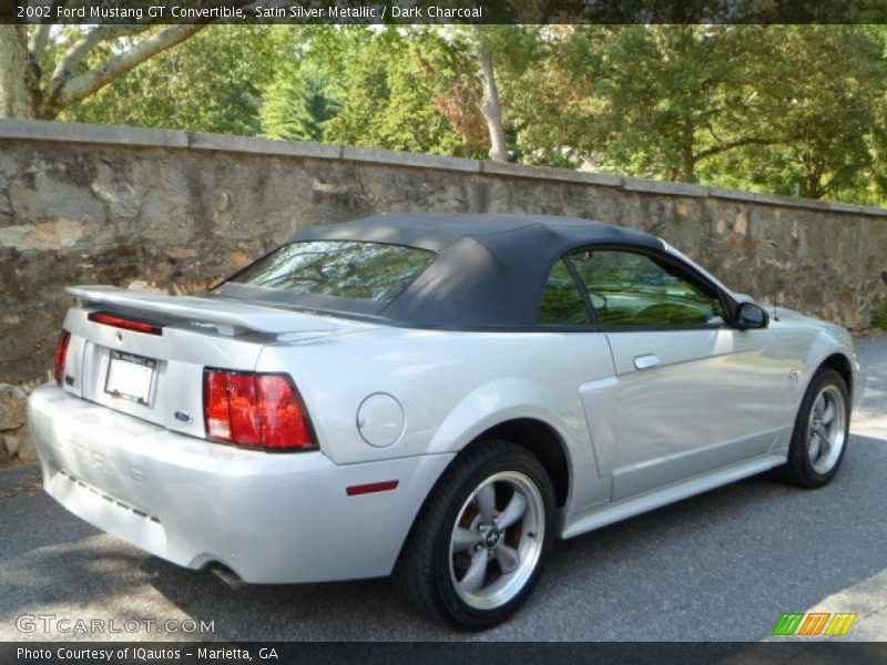 Satin Silver Metallic / Dark Charcoal 2002 Ford Mustang GT Convertible