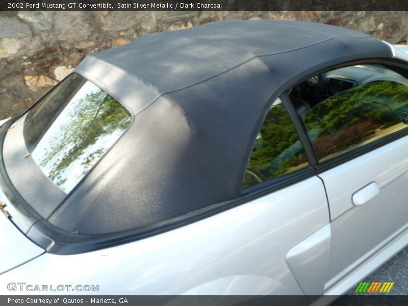 Satin Silver Metallic / Dark Charcoal 2002 Ford Mustang GT Convertible