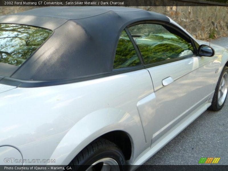 Satin Silver Metallic / Dark Charcoal 2002 Ford Mustang GT Convertible
