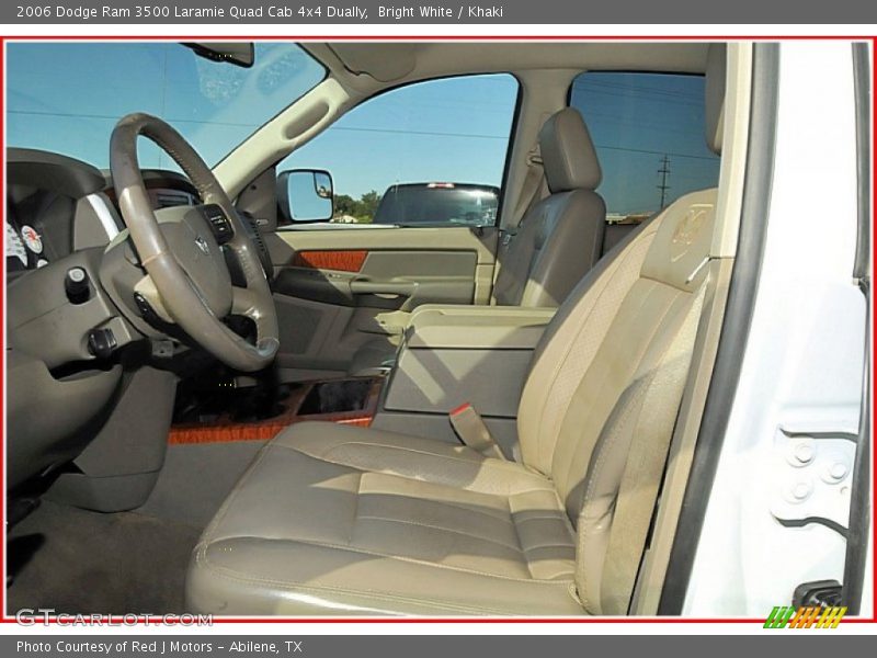 Bright White / Khaki 2006 Dodge Ram 3500 Laramie Quad Cab 4x4 Dually