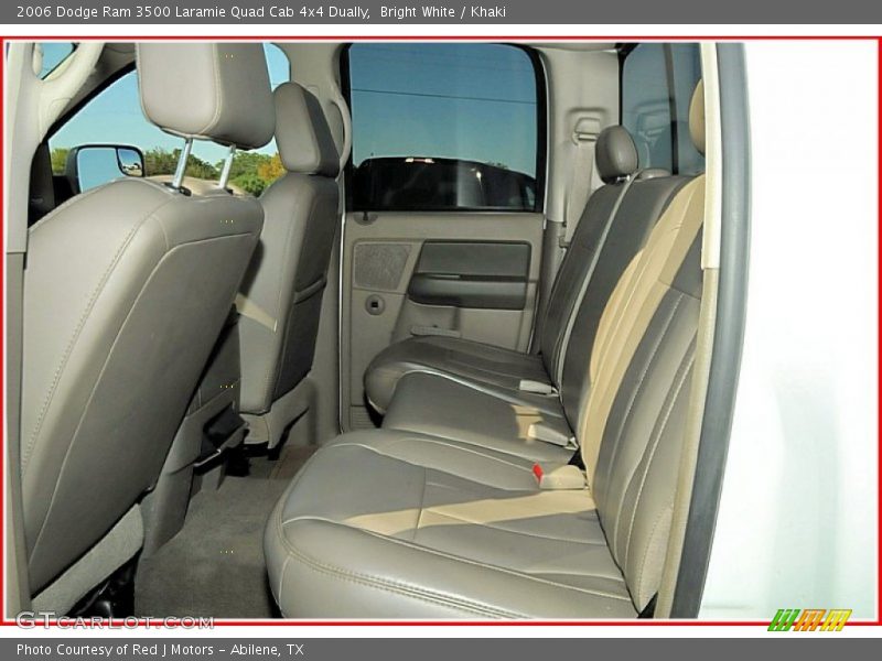 Bright White / Khaki 2006 Dodge Ram 3500 Laramie Quad Cab 4x4 Dually