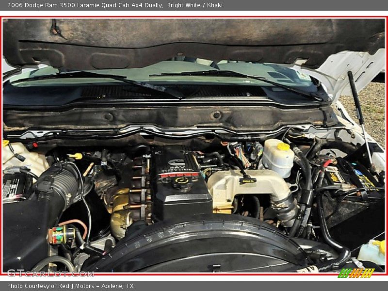 Bright White / Khaki 2006 Dodge Ram 3500 Laramie Quad Cab 4x4 Dually