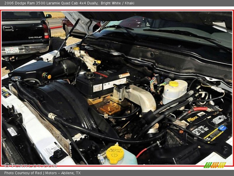 Bright White / Khaki 2006 Dodge Ram 3500 Laramie Quad Cab 4x4 Dually