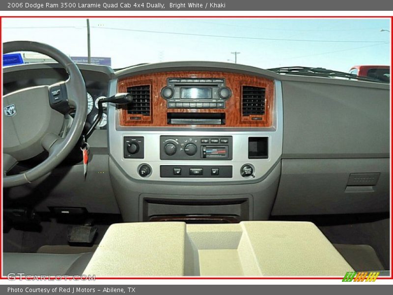 Bright White / Khaki 2006 Dodge Ram 3500 Laramie Quad Cab 4x4 Dually