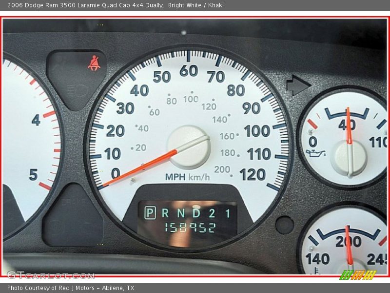 Bright White / Khaki 2006 Dodge Ram 3500 Laramie Quad Cab 4x4 Dually