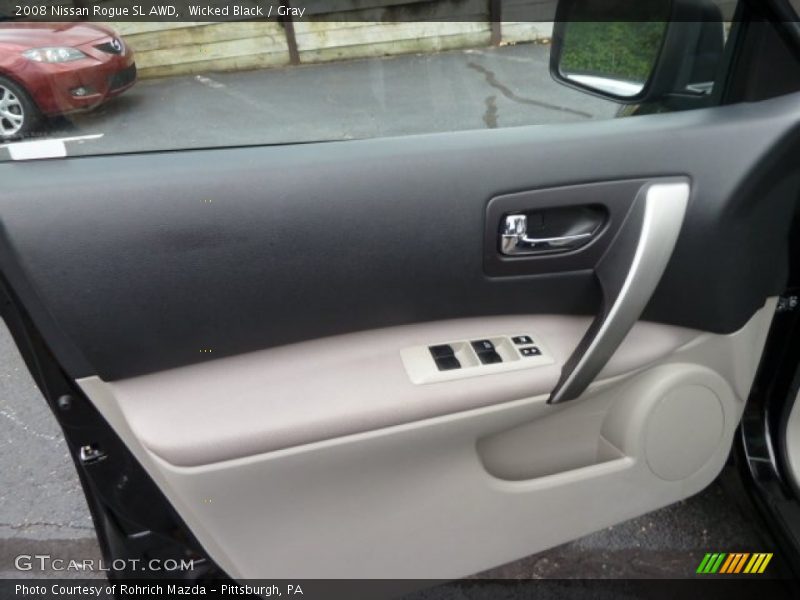 Wicked Black / Gray 2008 Nissan Rogue SL AWD