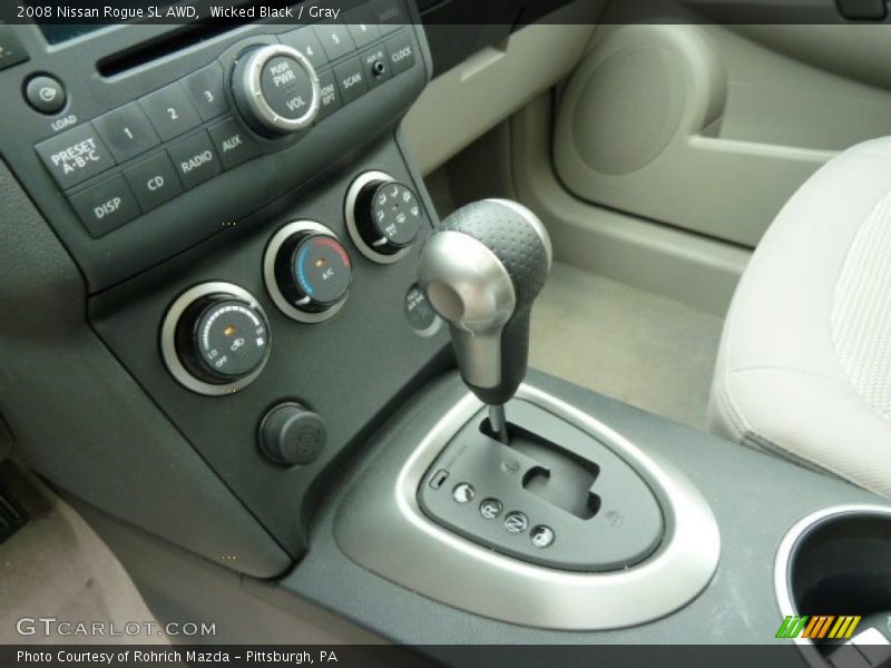 Wicked Black / Gray 2008 Nissan Rogue SL AWD