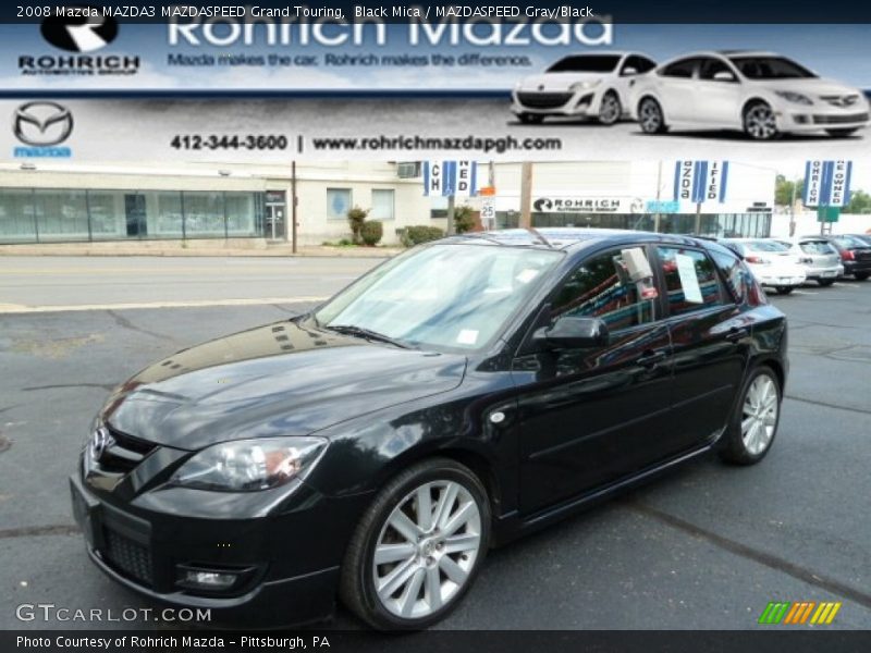 Black Mica / MAZDASPEED Gray/Black 2008 Mazda MAZDA3 MAZDASPEED Grand Touring