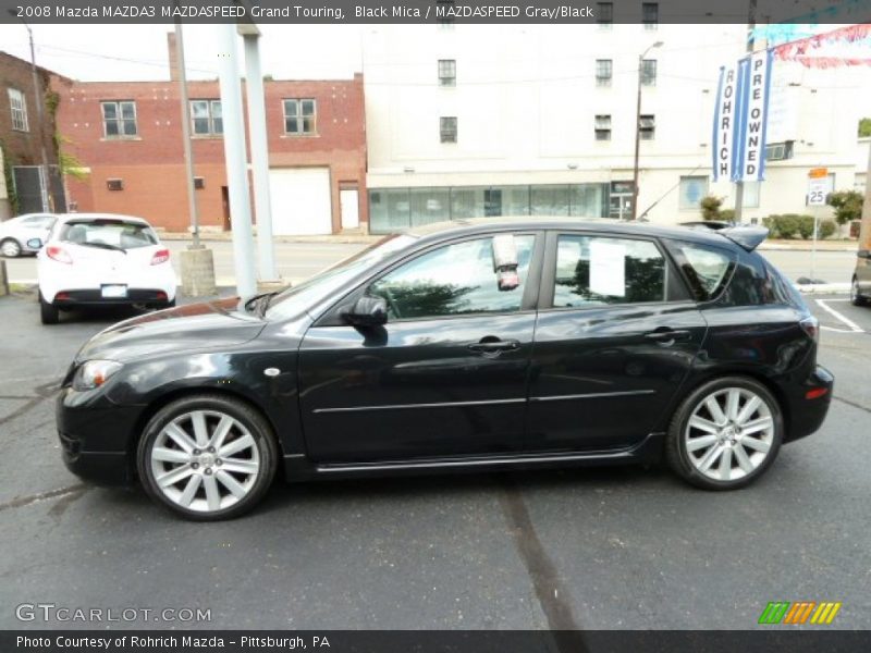 Black Mica / MAZDASPEED Gray/Black 2008 Mazda MAZDA3 MAZDASPEED Grand Touring