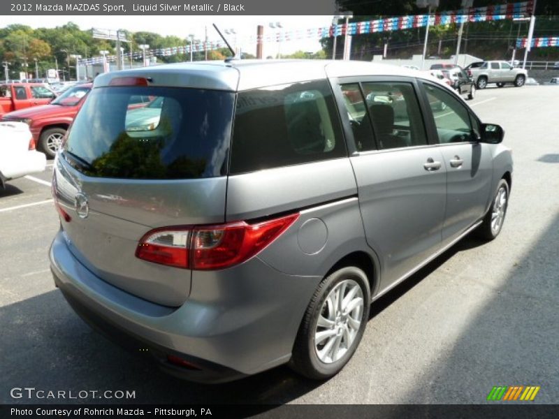 Liquid Silver Metallic / Black 2012 Mazda MAZDA5 Sport