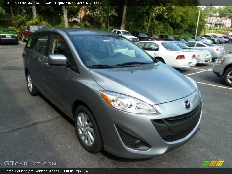 Liquid Silver Metallic / Black 2012 Mazda MAZDA5 Sport