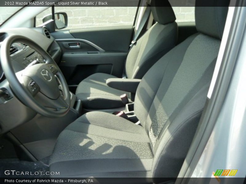 Liquid Silver Metallic / Black 2012 Mazda MAZDA5 Sport