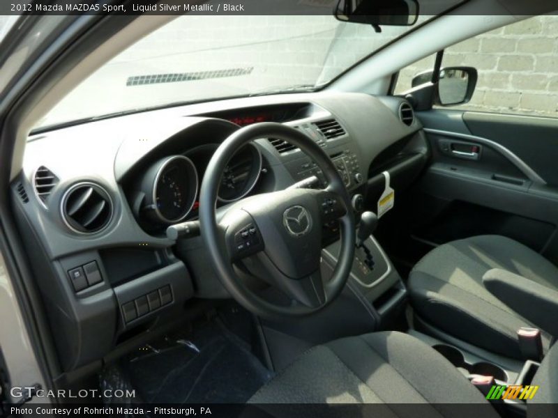 Liquid Silver Metallic / Black 2012 Mazda MAZDA5 Sport