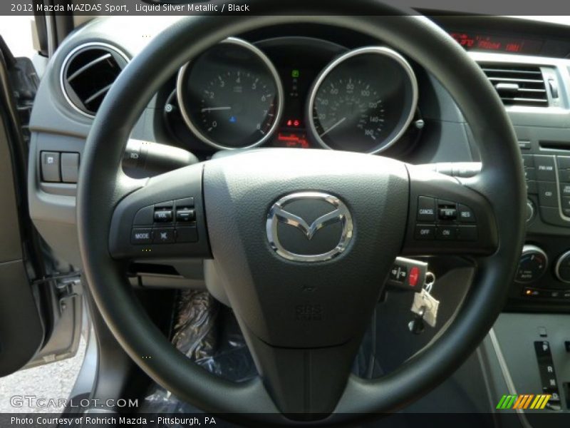 Liquid Silver Metallic / Black 2012 Mazda MAZDA5 Sport