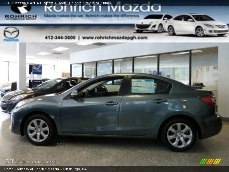 Dolphin Gray Mica / Black 2012 Mazda MAZDA3 i Sport 4 Door