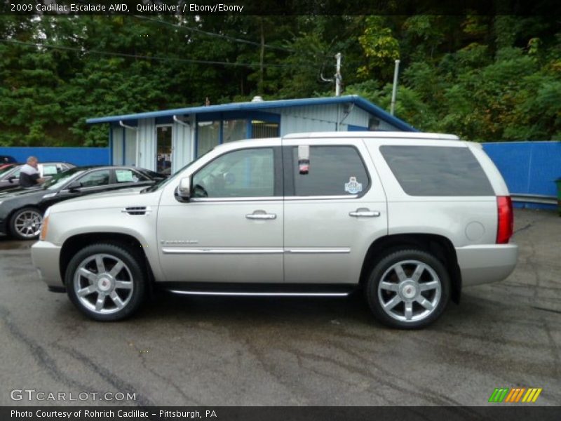 Quicksilver / Ebony/Ebony 2009 Cadillac Escalade AWD