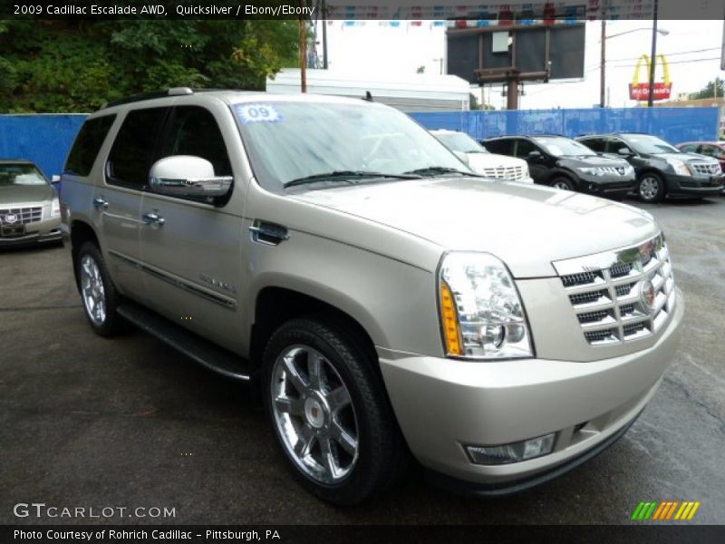 Quicksilver / Ebony/Ebony 2009 Cadillac Escalade AWD